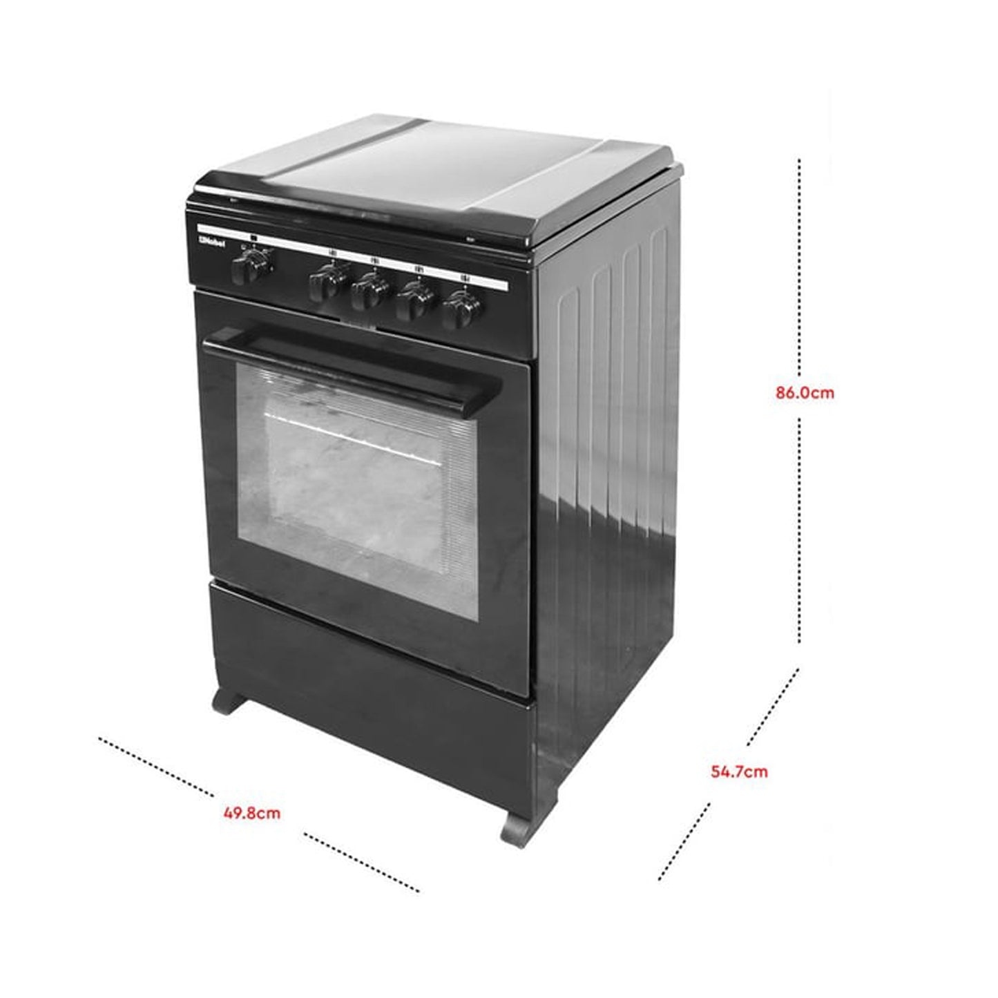 Nobel 50X50 4 Burner Gas Cooker, NGC5000-BK