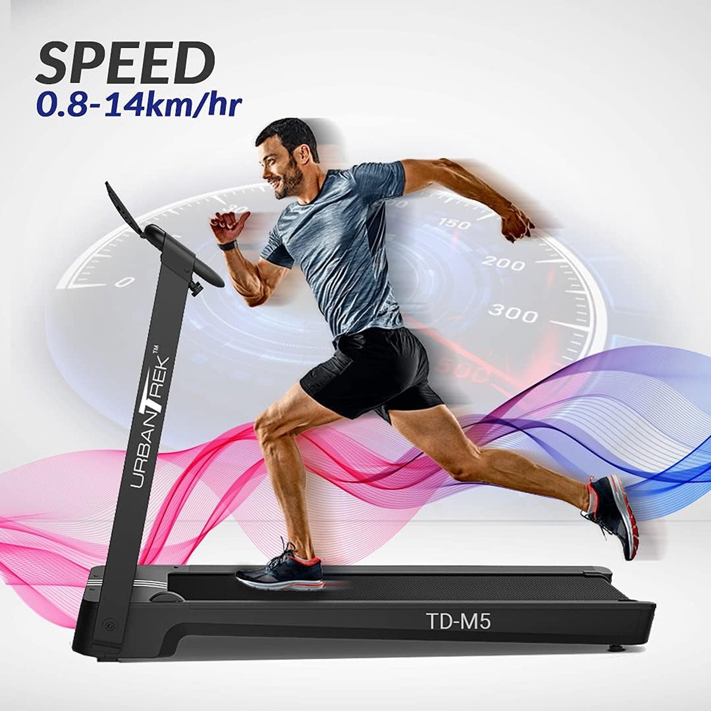 PowerMax 5HP Foldable & Automatic Lubrication Treadmill, TD-M5