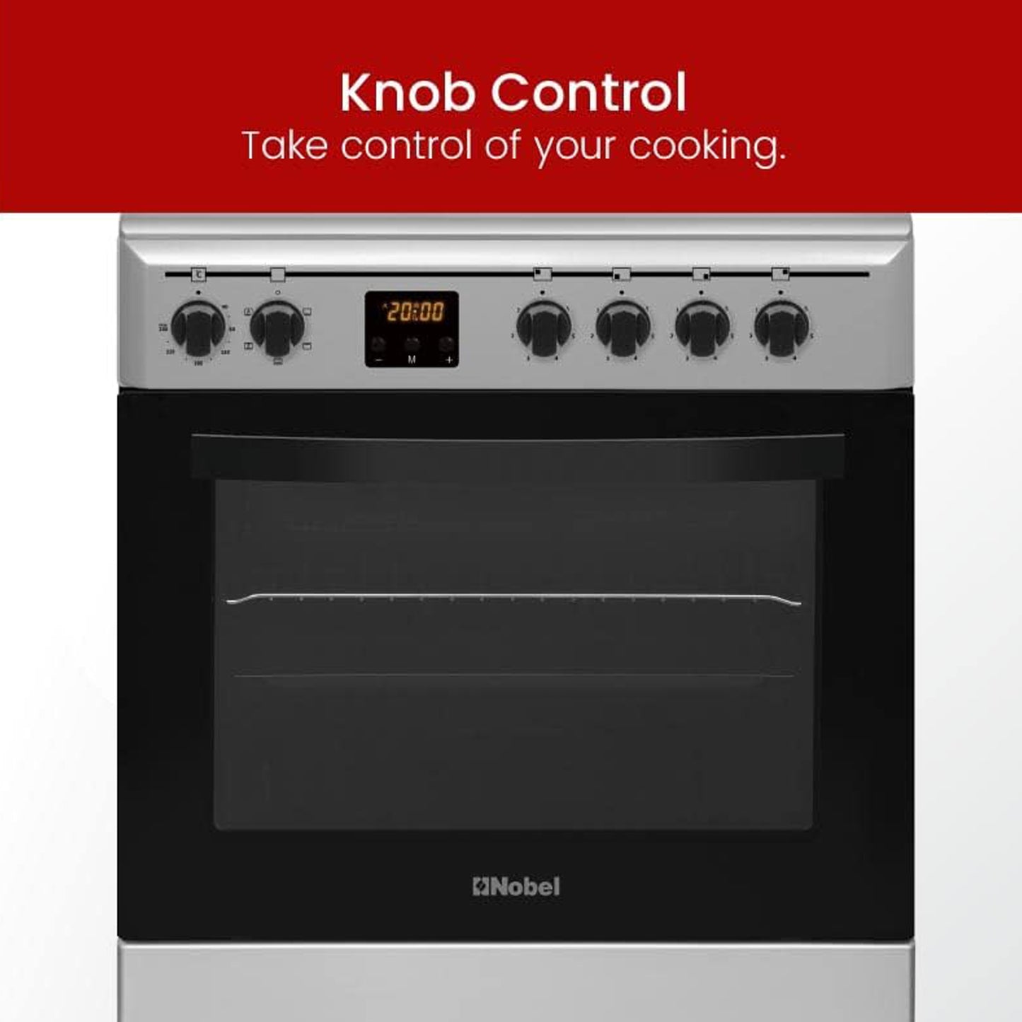 Nobel 60 x 60 Ceramic Cooker with Electric Grill & Oven, NGC60VTC