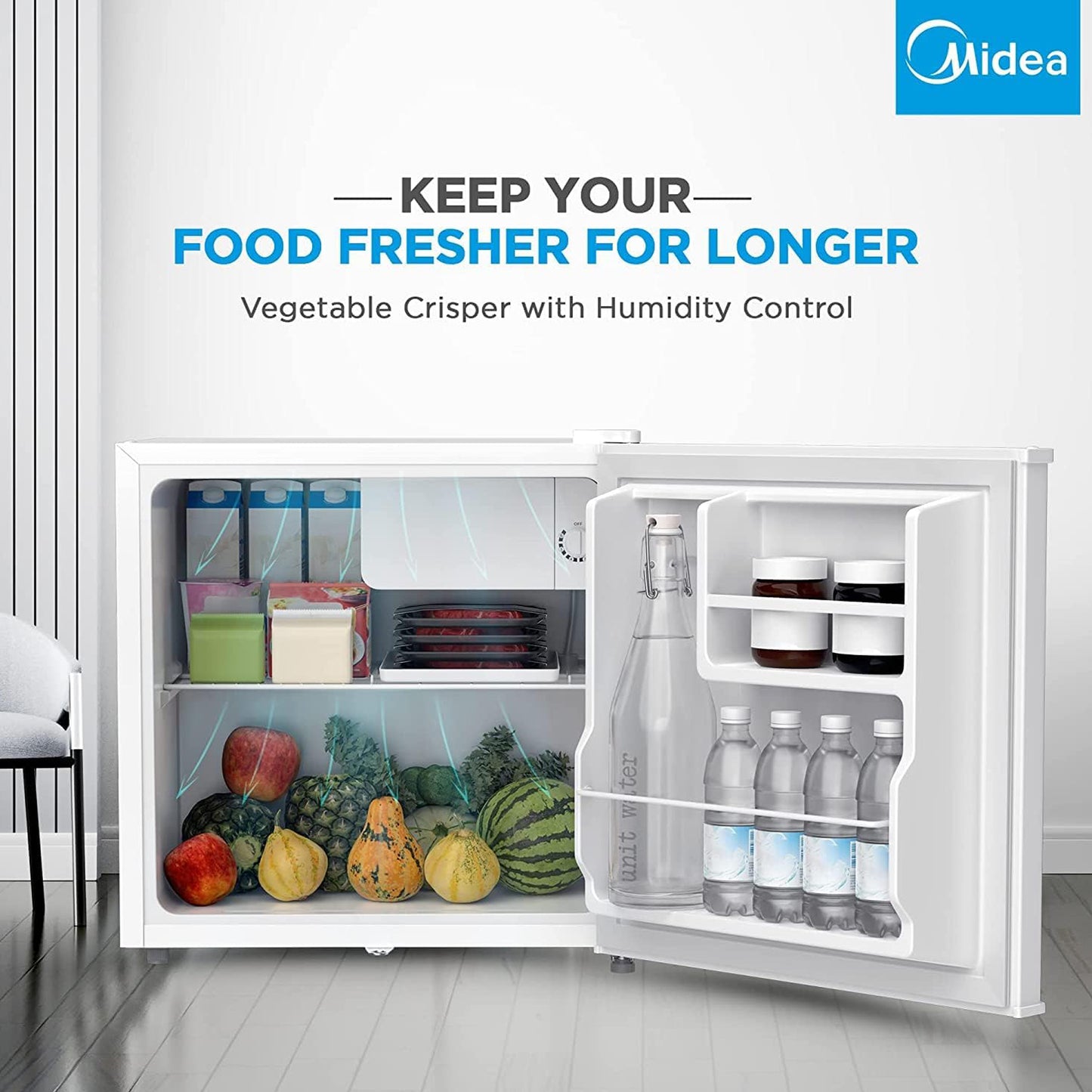 Midea 65L Single Door Refrigerator, HS-65L