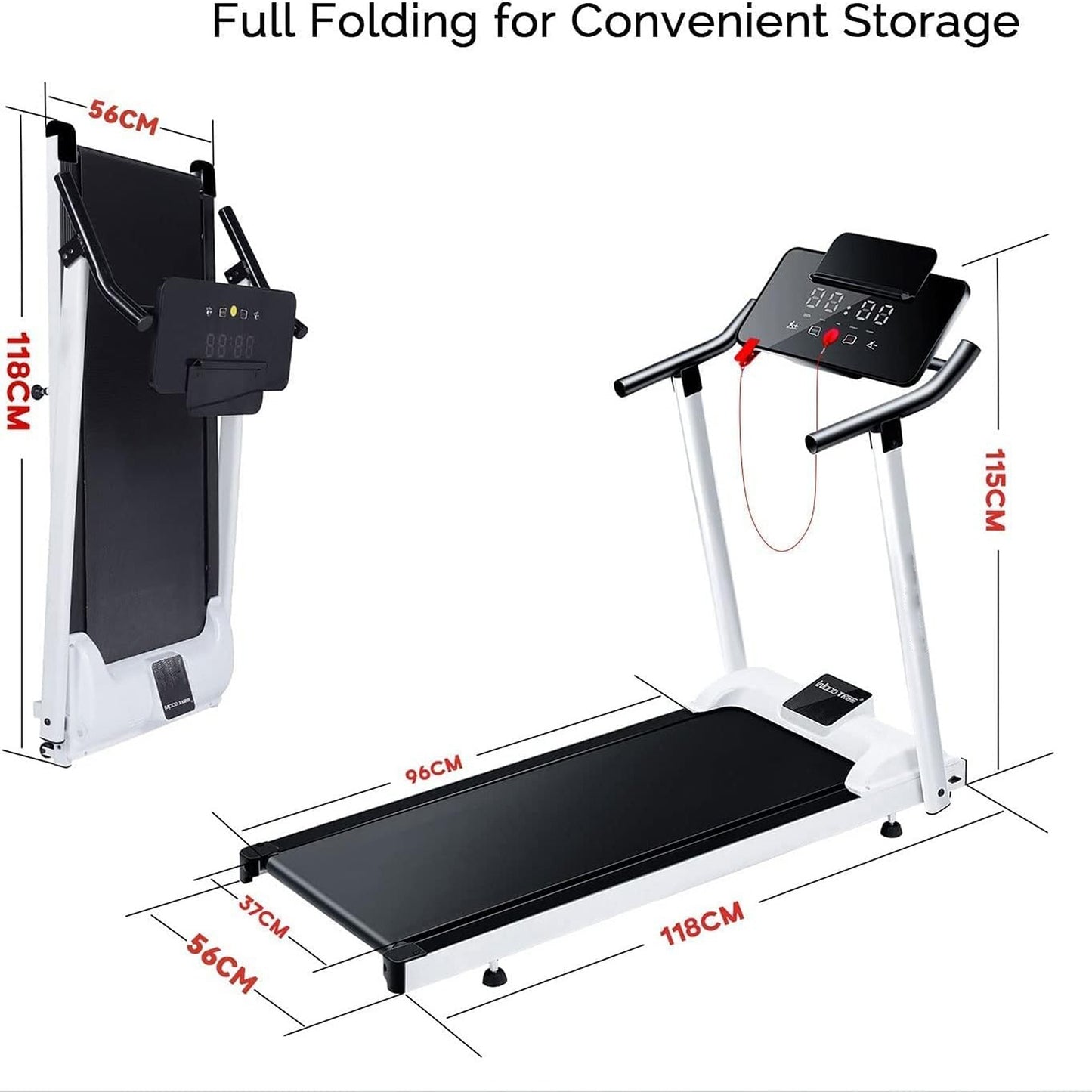 3.5HP Handrail Portable Fitness Treadmill