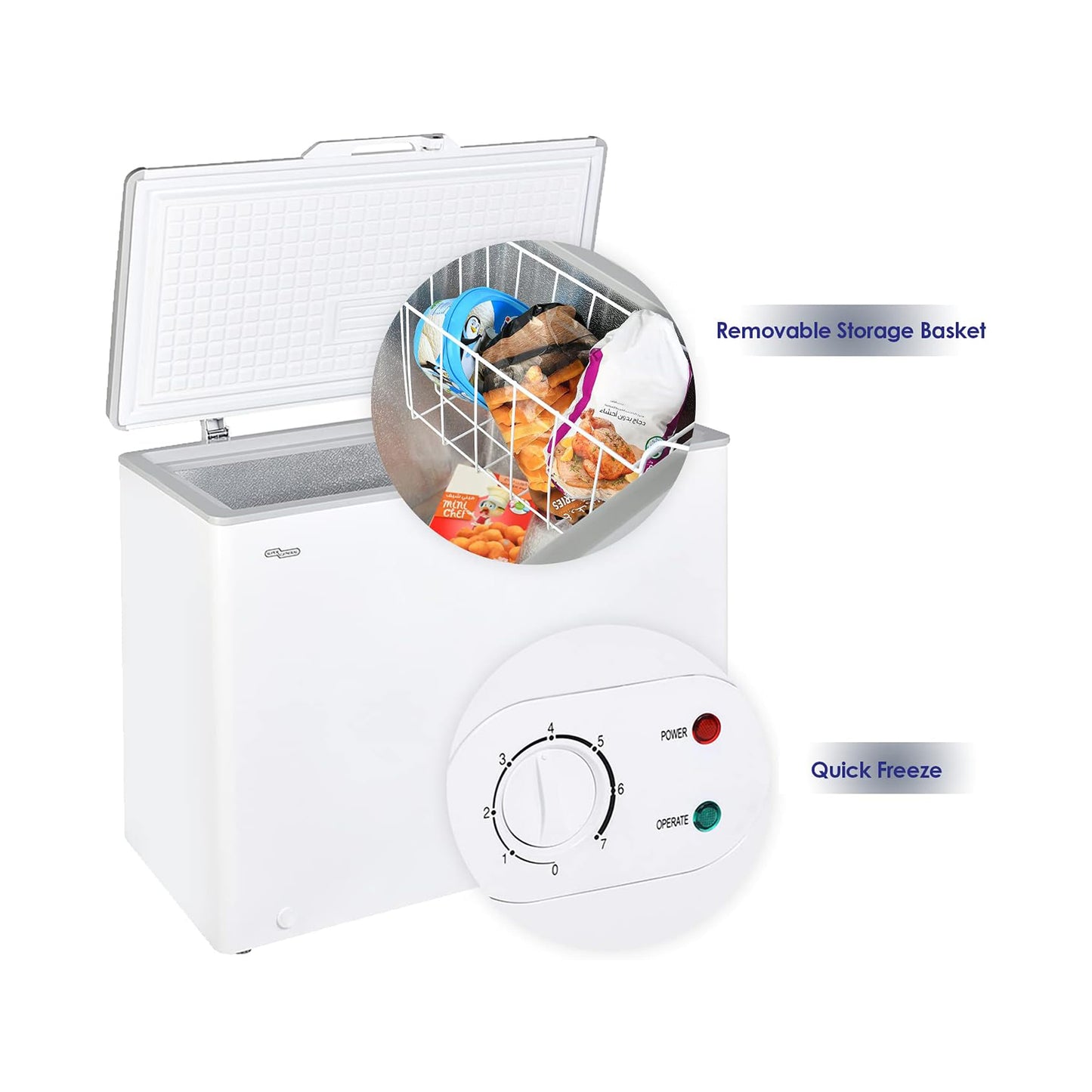 Super General 250 Liter Chest Freezer, SGF244H