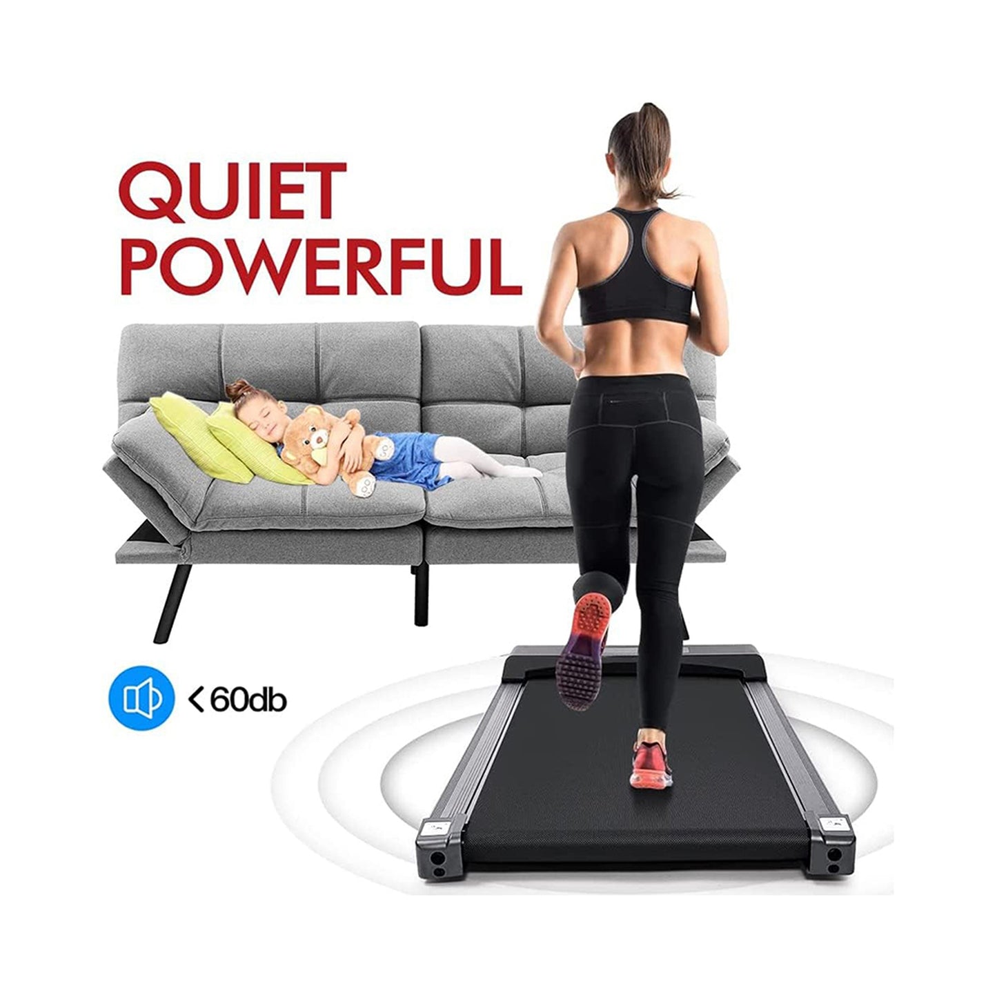 2 in 1 Walking Pad Desk Treadmill, C1