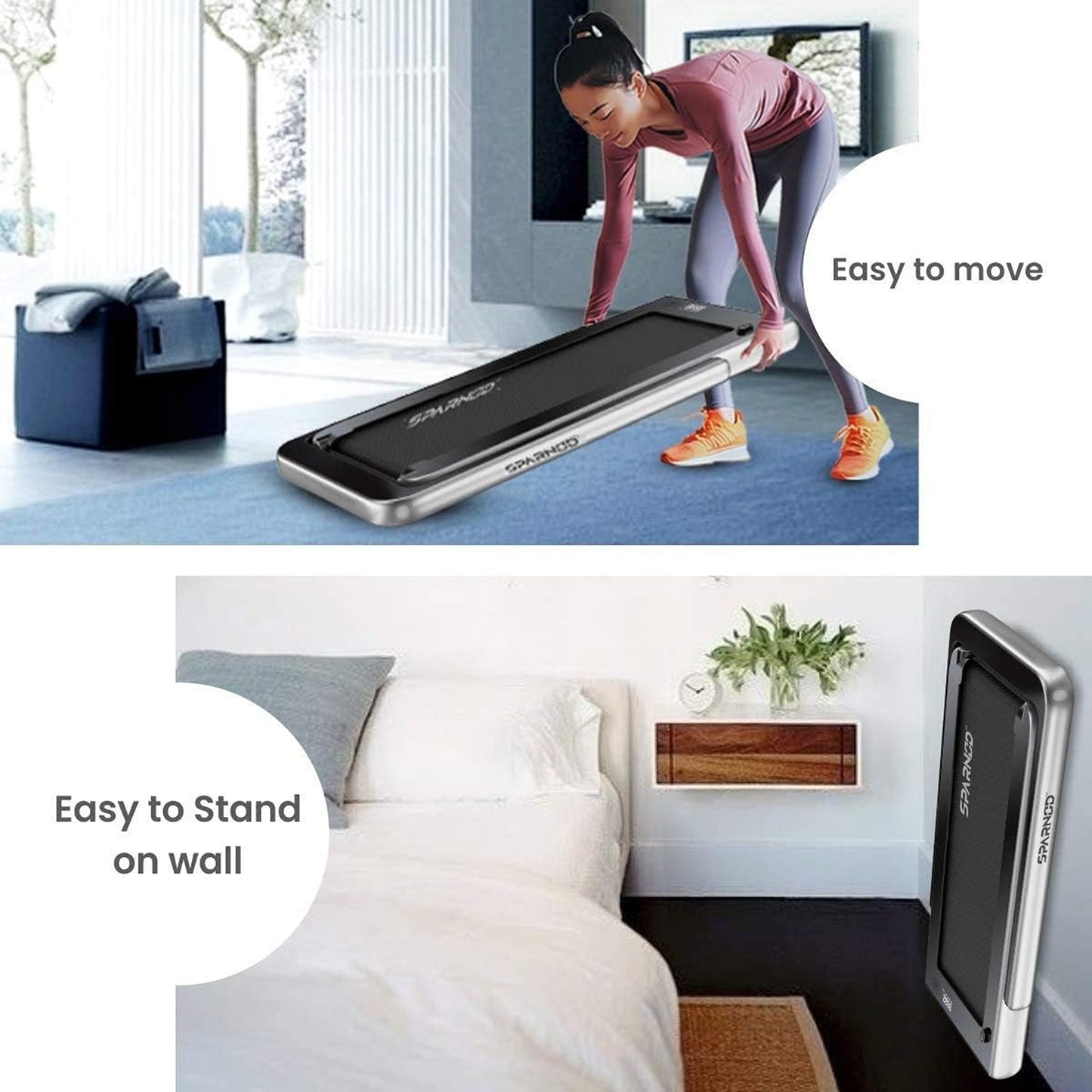 Sparnod Fitness 4HP 2 in 1 Foldable Treadmill, STH-3020
