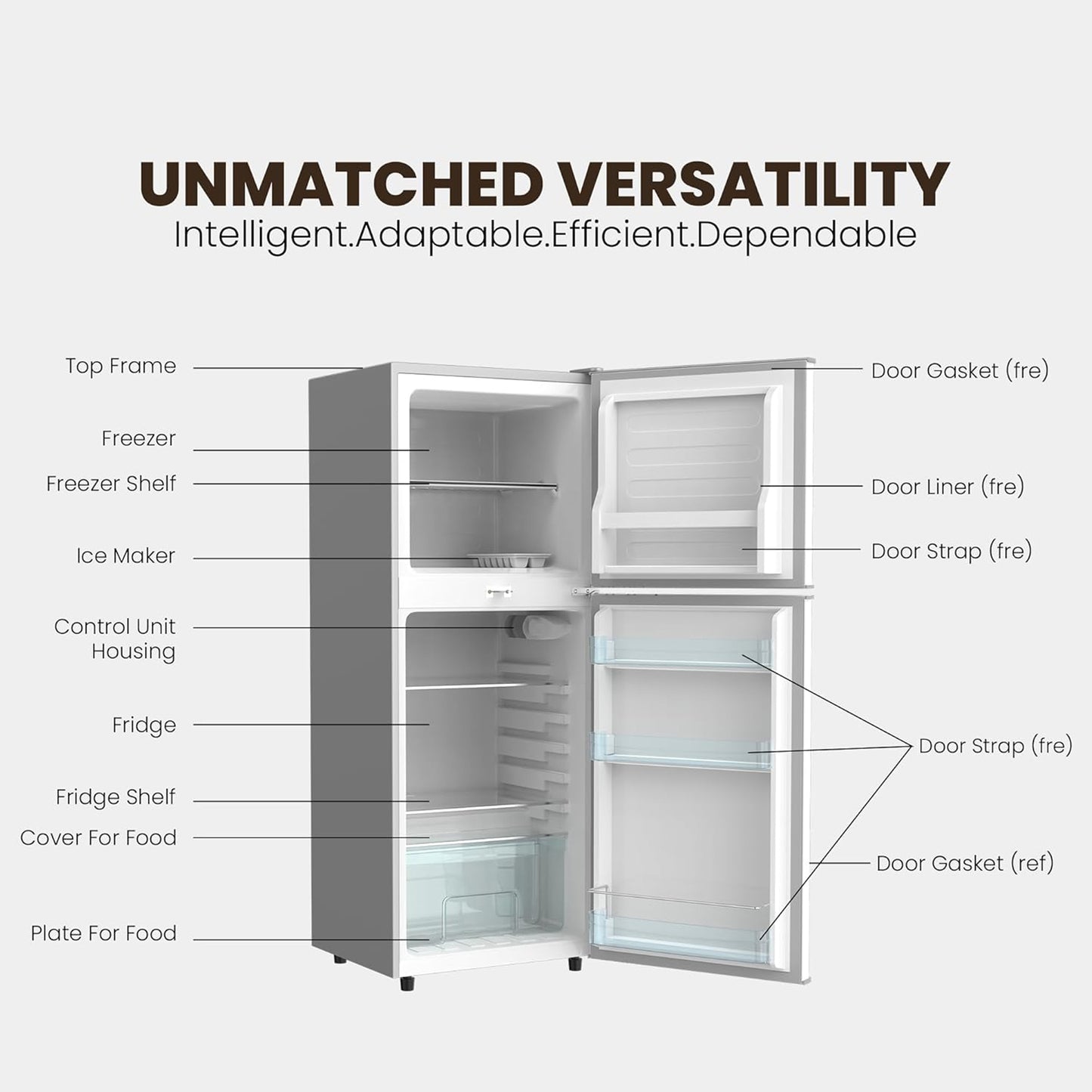 Nikai 200L Double Door Refrigerator, NRF200DN3M