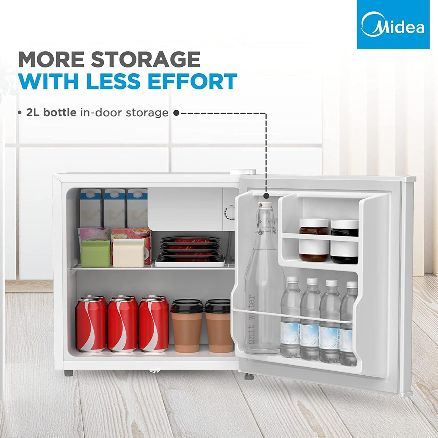 Midea 65L Single Door Refrigerator, HS-65L