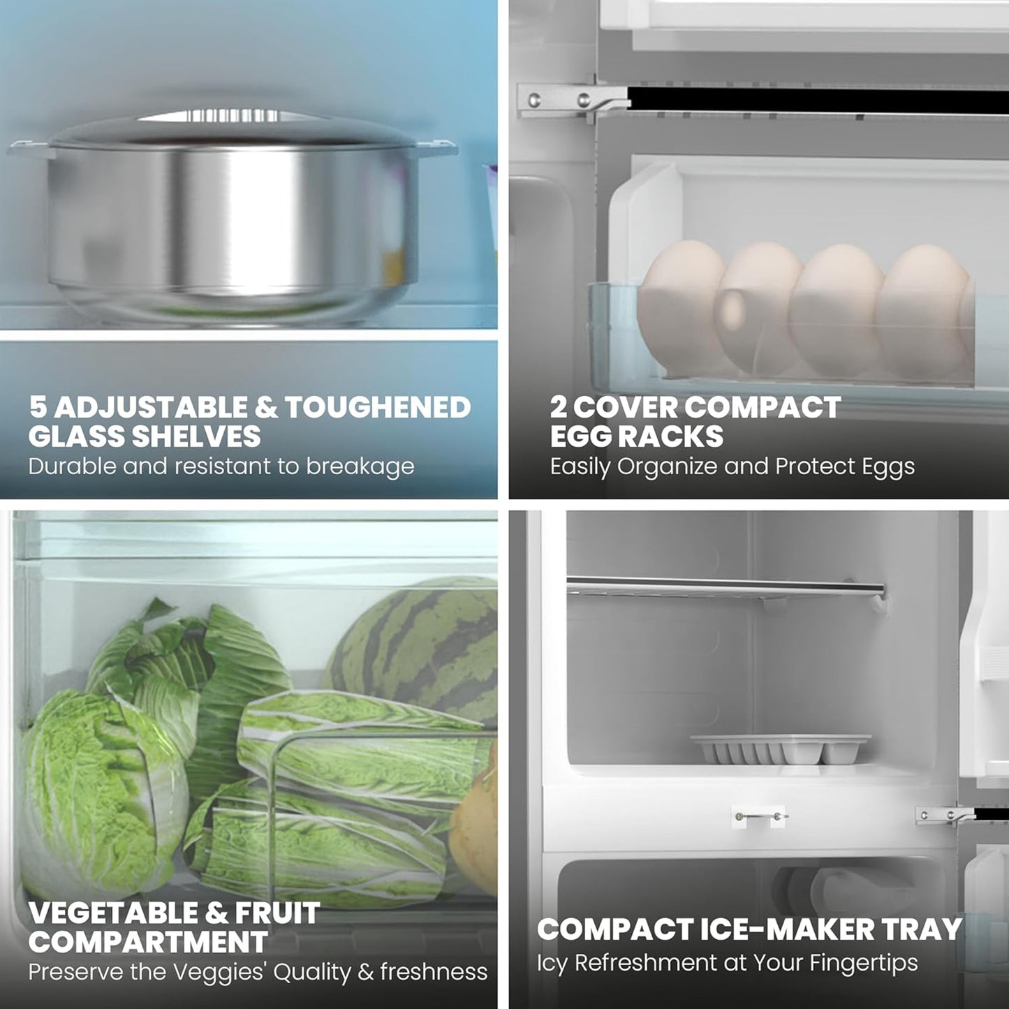 Nikai 200L Double Door Refrigerator, NRF200DN3M
