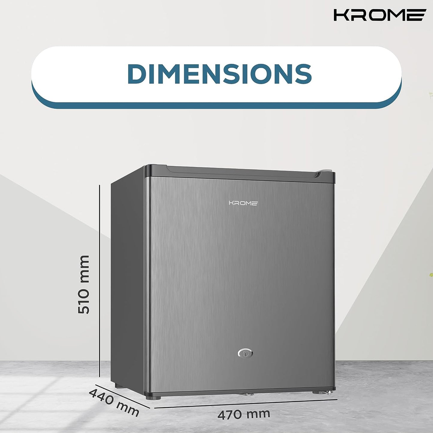 Krome 60L Single Door Refrigerator, KR-RDC 60H