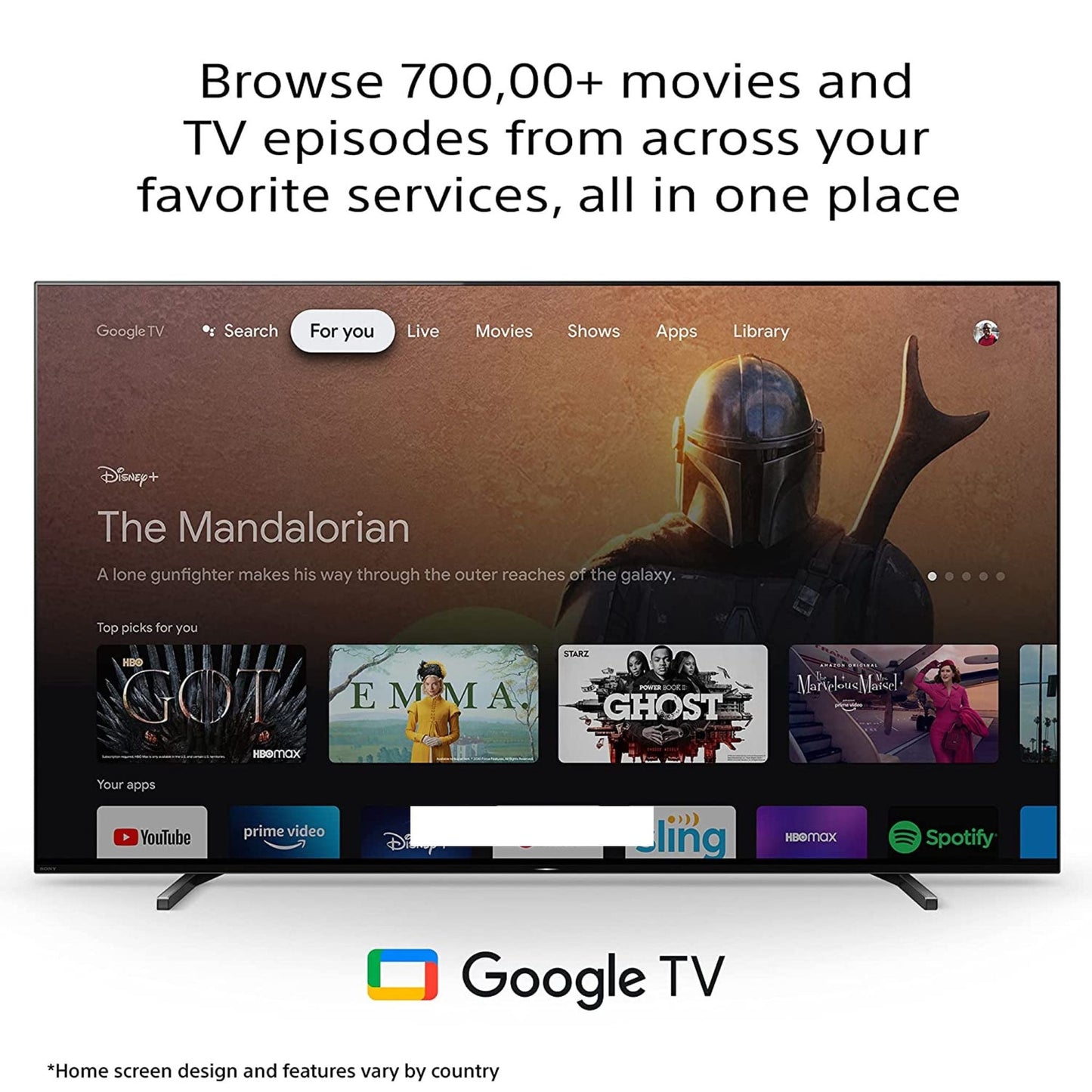 Sony 77 inch Android Smart OLED TV, 77A80K