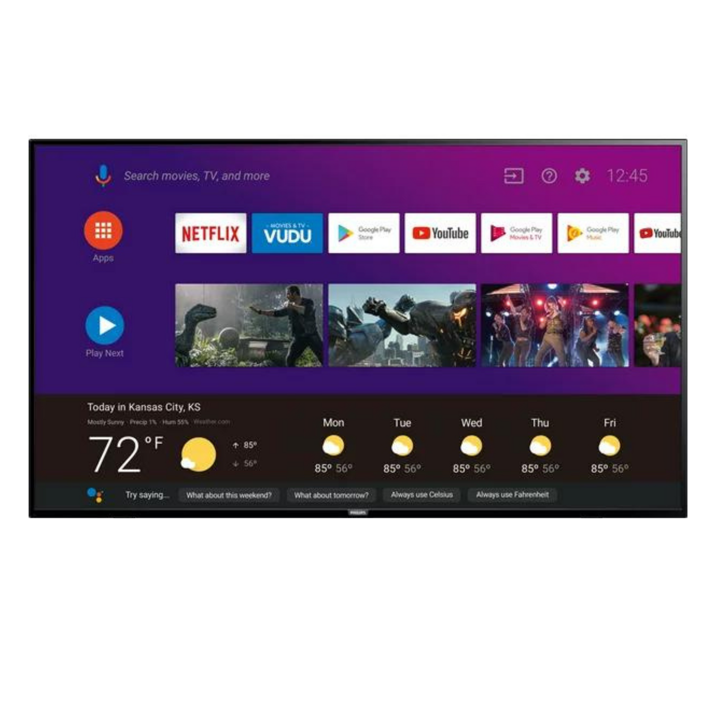 Philips 75 inch Android Smart TV, 65PFL5604