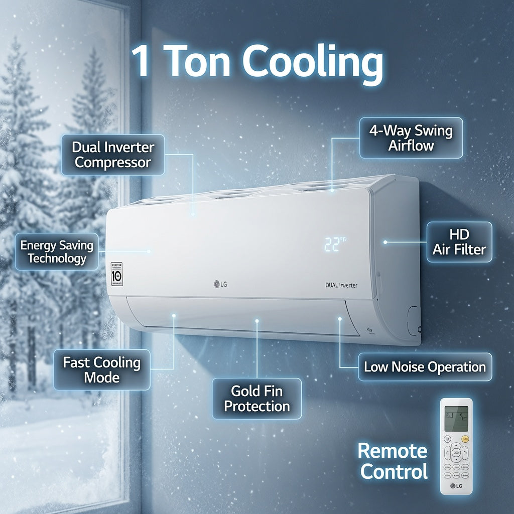 LG 1 Ton Inverter Split Air Conditioner
