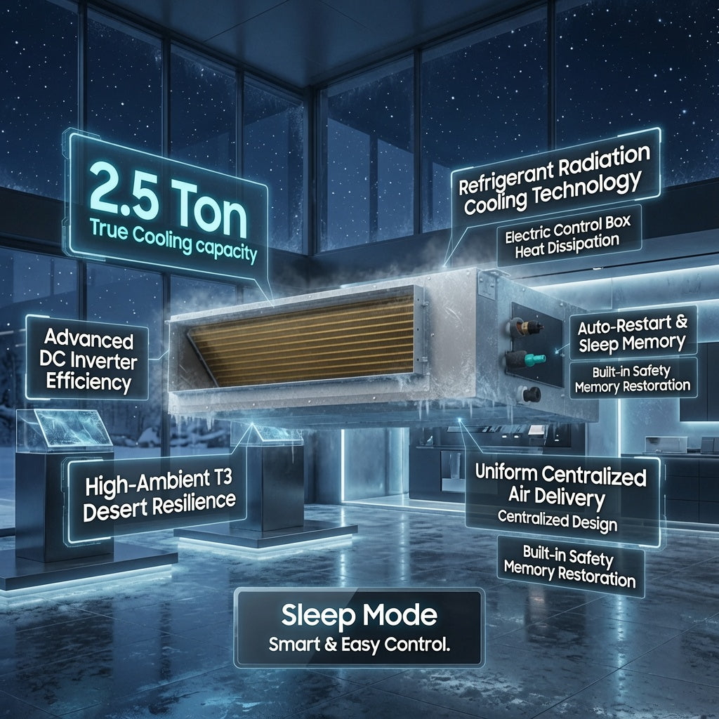 Super General 2.5 Ton Duct Type Inverter Air Conditioner, SGDI3030AE