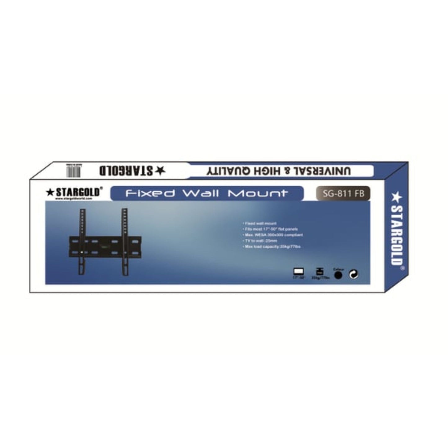 Star Gold Fixed Wall Mount for 17"-50” Screen, SG-811FB