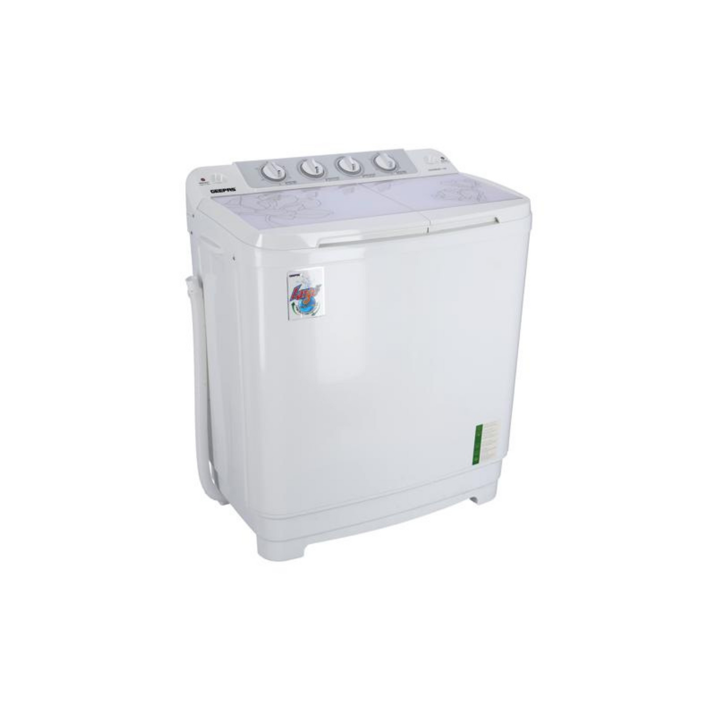 Geepas 10KG Semi Automatic Twin Hub Washer, GSWM6467-10K
