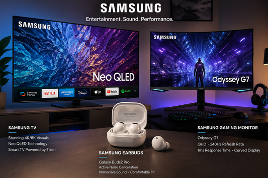 Samsung Entertainment Essentials: TVs, Earbuds & Gaming Monitors for a Smarter Lifestyle