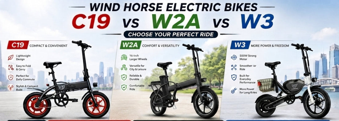 Wind Horse Electric Scooters &amp; E-Bikes: C19, W3 and W2A for Smart Urban Riding