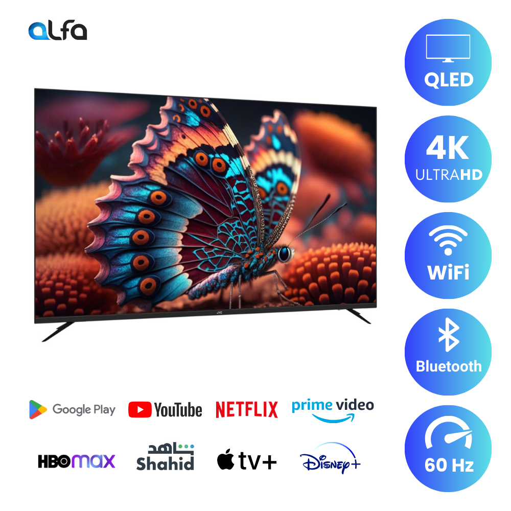 JVC 90 inch Edgeless Smart QLED TV - 4K, LT-90NQ7155