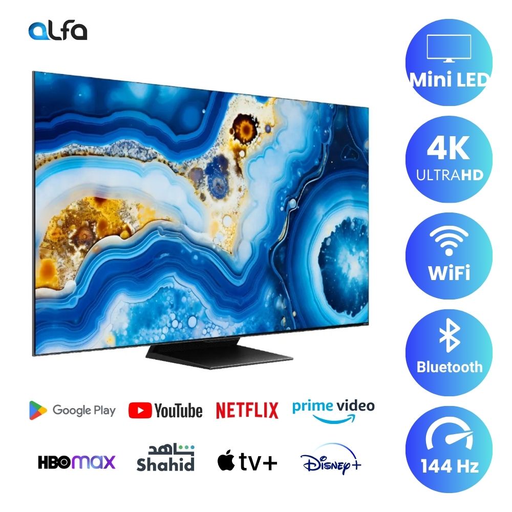 TCL 85 inch Android Smart QLED Mini LED TV - 4K, 85QM8B