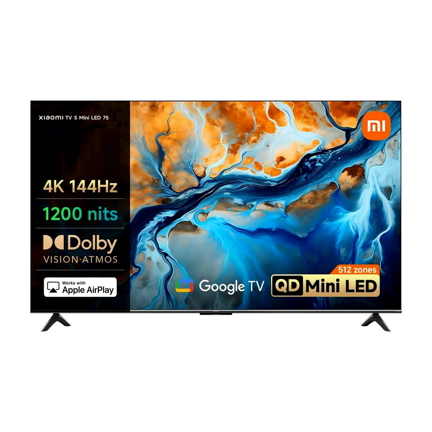 Xiaomi 75 inch Android Smart QLED Mini LED TV - 4K, L75MA-SPLME