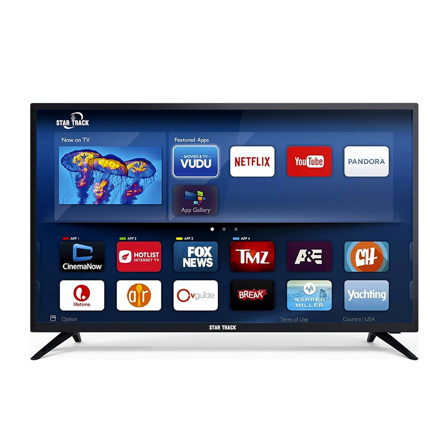 Star Track 85 inch Smart TV - 4K with Double Protection Glass, ST-85K- BB1200