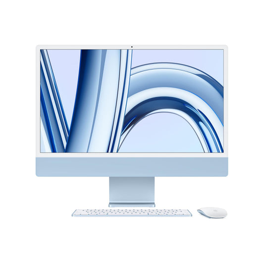 Apple 2023 iMac (24-inch, Apple M3 chip with 8‑core CPU and 8‑core GPU, 8GB Unified Memory, 512GB) - Blue