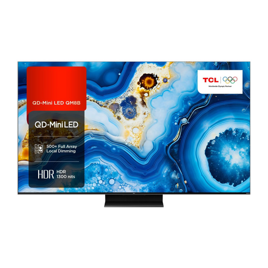 TCL 65 inch Android Smart QLED Mini LED TV - 4K - 144Hz, 65QM8B