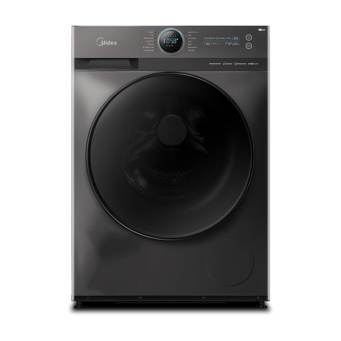 Midea 12/8KG Washing Machine and Dryer, MF200DI20WBTGCC