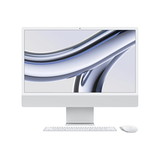 Apple 2023 iMac (24-inch, Apple M3 chip with 8‑core CPU and 8‑core GPU, 8GB Unified Memory, 512GB) - Silver