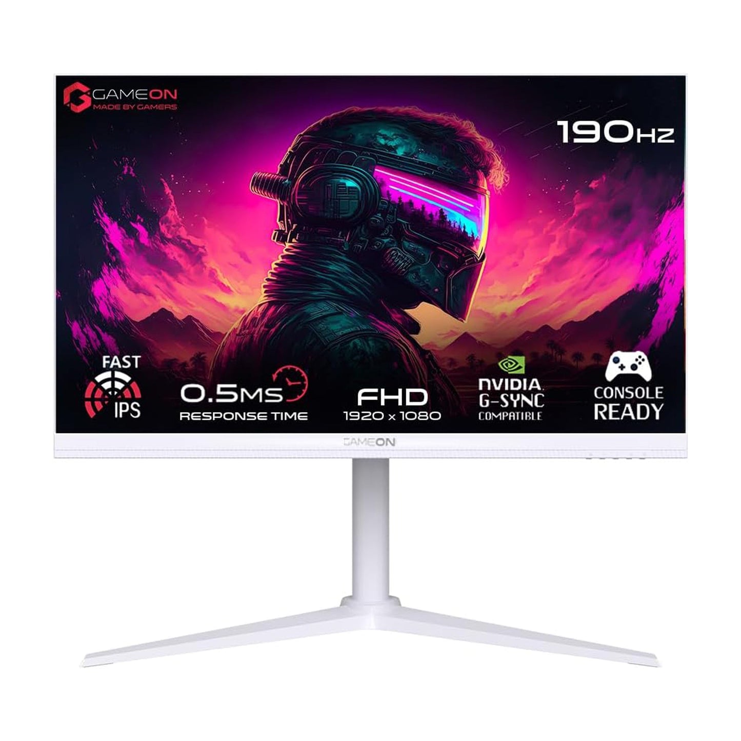 Gameon 27 inch Arctic Pro Series Gaming Monitor - 190Hz, GOA27FHD190IPS