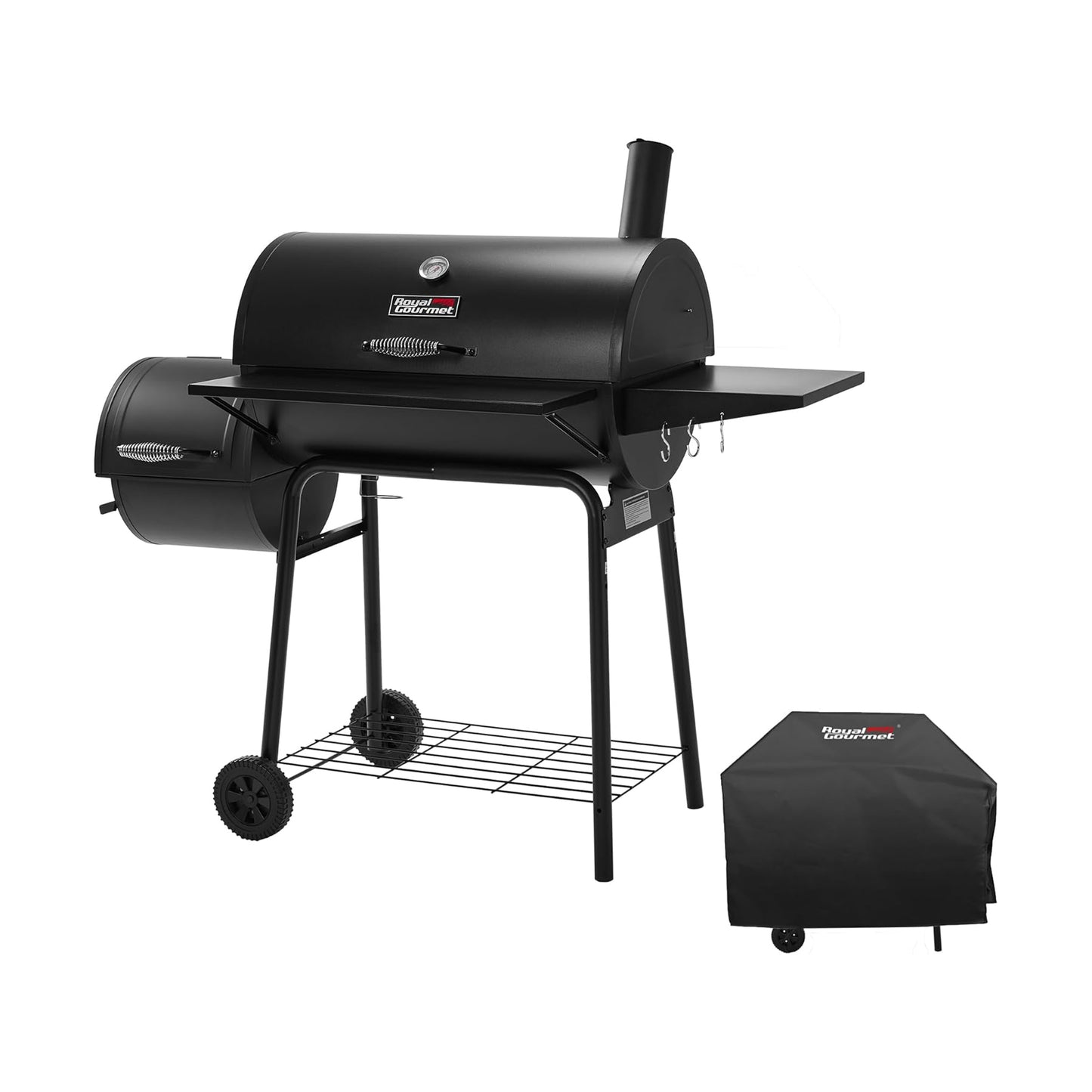 Royal Gourmet Charcoal Grill Offset Smoker with Cover, CC1830SC