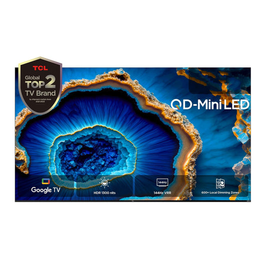 TCL 55 inch Android Smart QLED Mini LED TV - 4K - 144Hz, 55C805