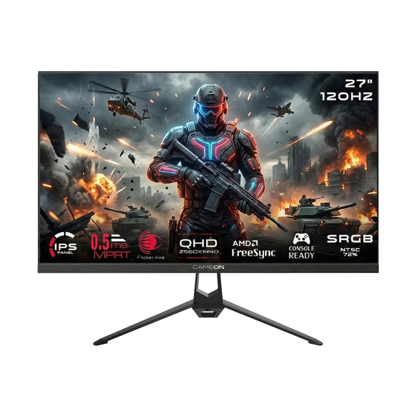Gameon 27 inch Fast IPS QHD Gaming Monitor - 120Hz, GOES27QHD120IPS