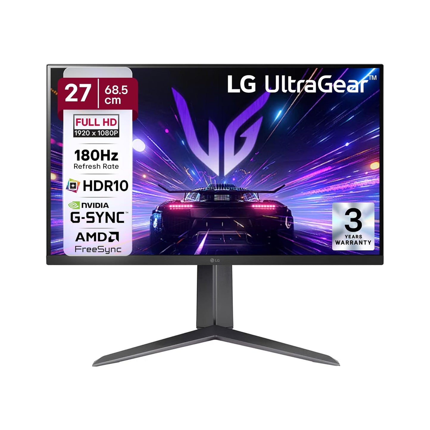 LG 27 inch Ultragear FHD IPS Gaming Monitor - 180Hz, 27GS65F