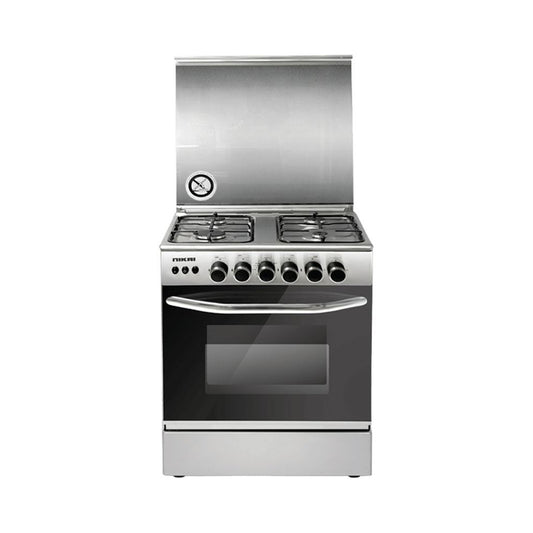 Nikai 60X60cm 4 Burner Auto Ignition Freestanding Gas Cooker, U6068FSE1