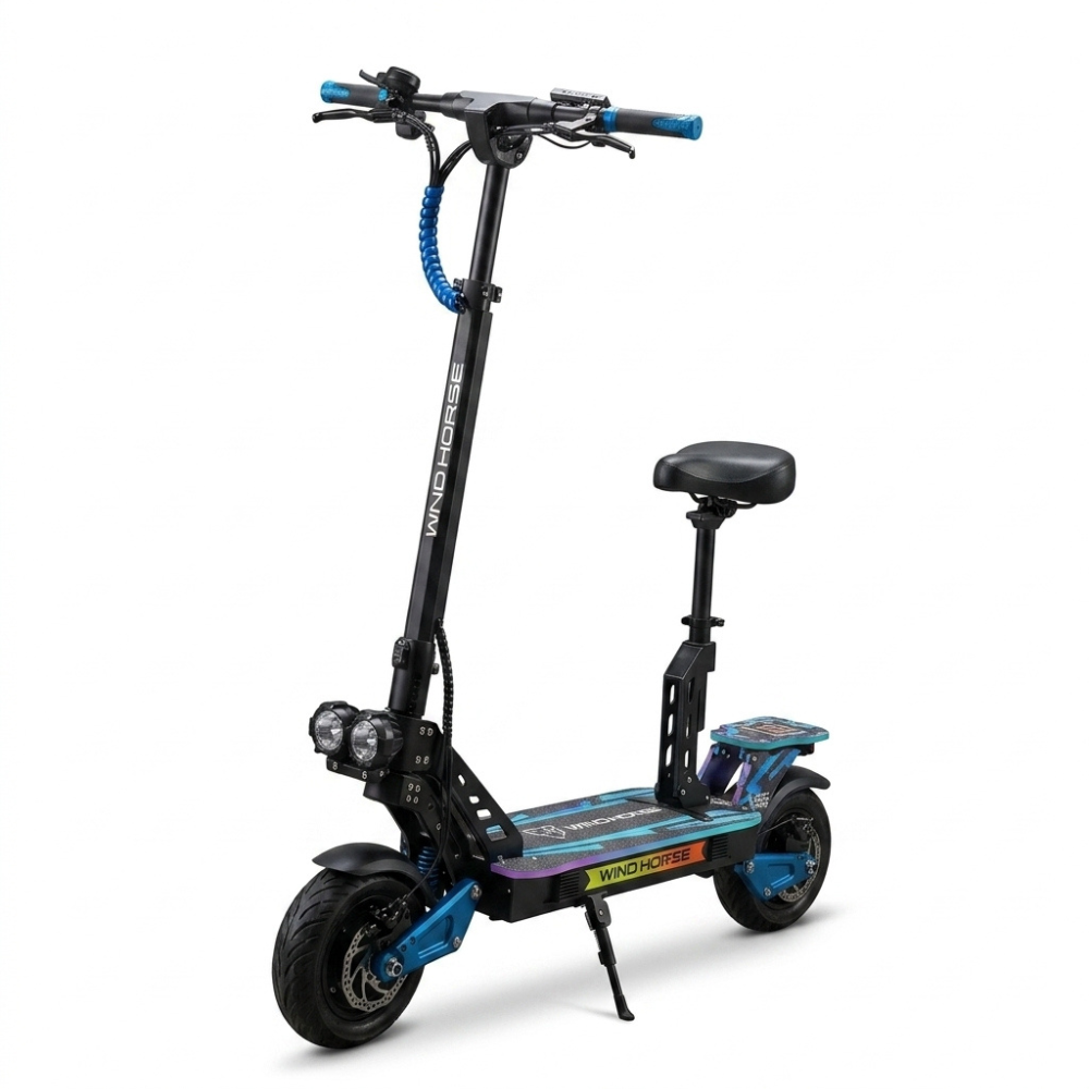 Wind Horse Electric Scooter 3600W (Dual Motor) 65KM Range with Seat, H8