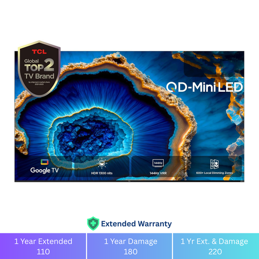 TCL 55 inch Android Smart QLED Mini LED TV - 4K - 144Hz, 55C805