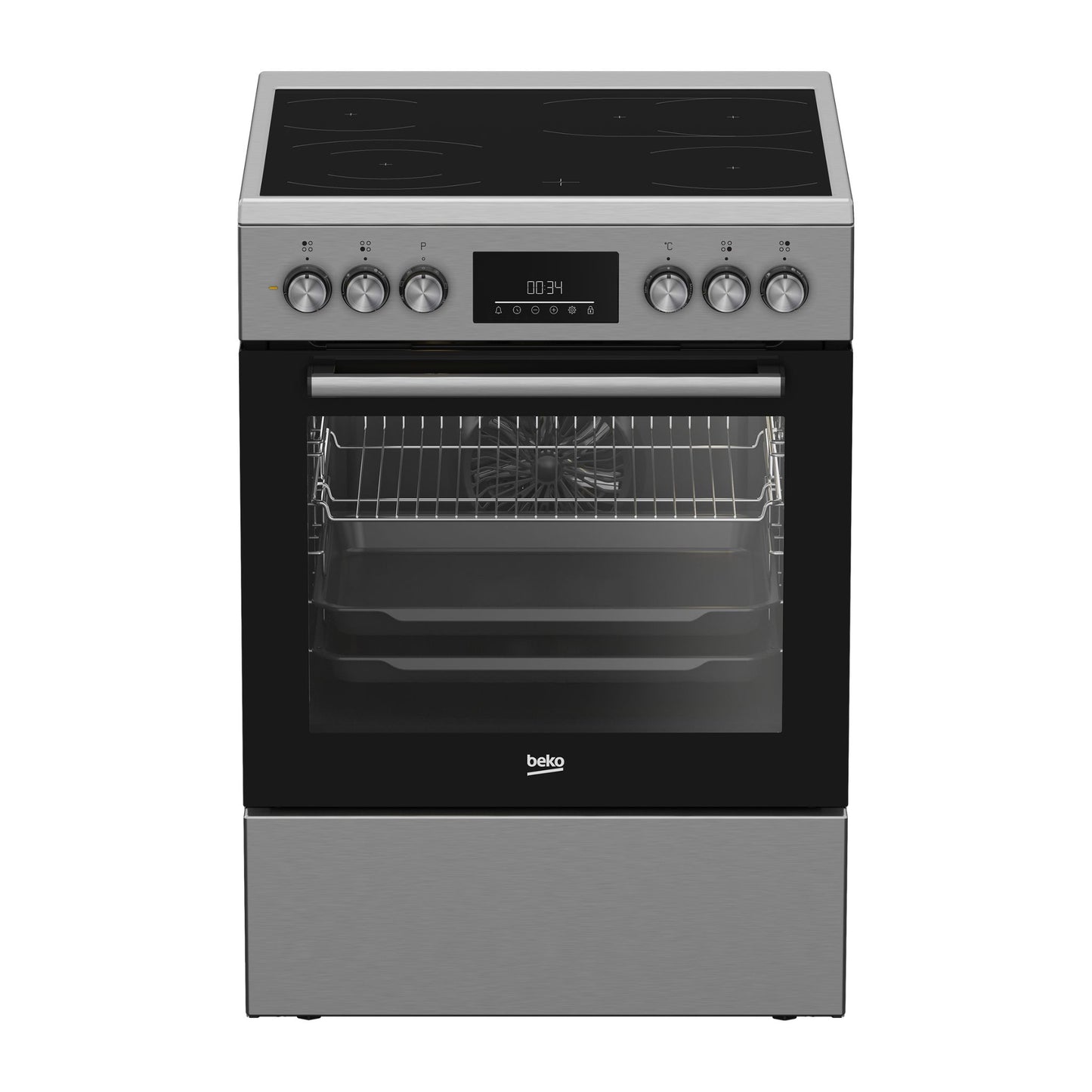 Beko 60X60 Place Free Standing Ceramic Electric Cooker - FBM67320XDS
