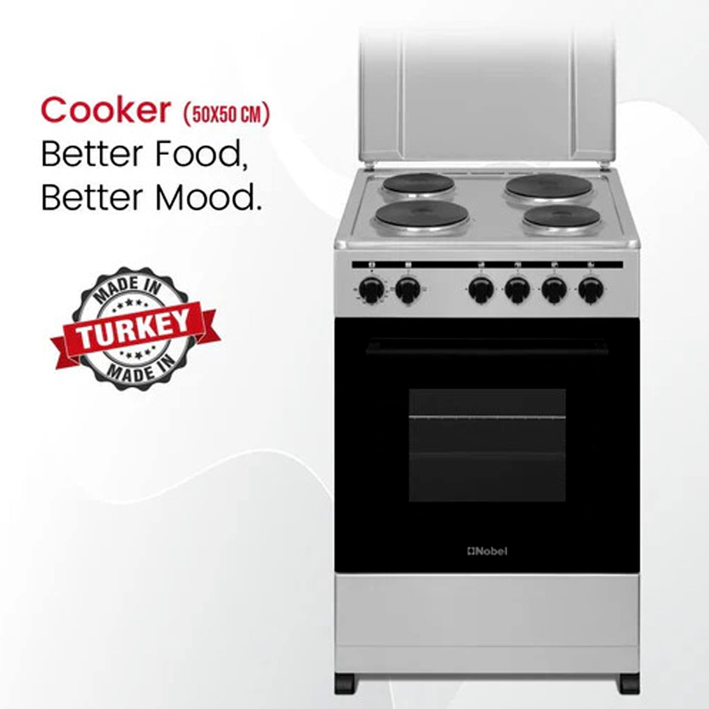 Nobel 50X50 Cm 4 Burner Electric Cooker, NGC5400-S