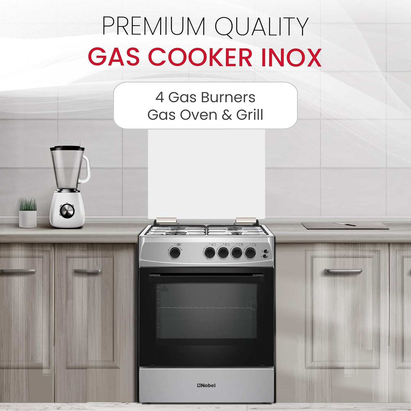 Nobel 60X60Cm 4 Burner Cooking Range, NGC6611