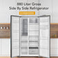 Super General 880L Side by Side Refrigerator, SGR880SBSE
