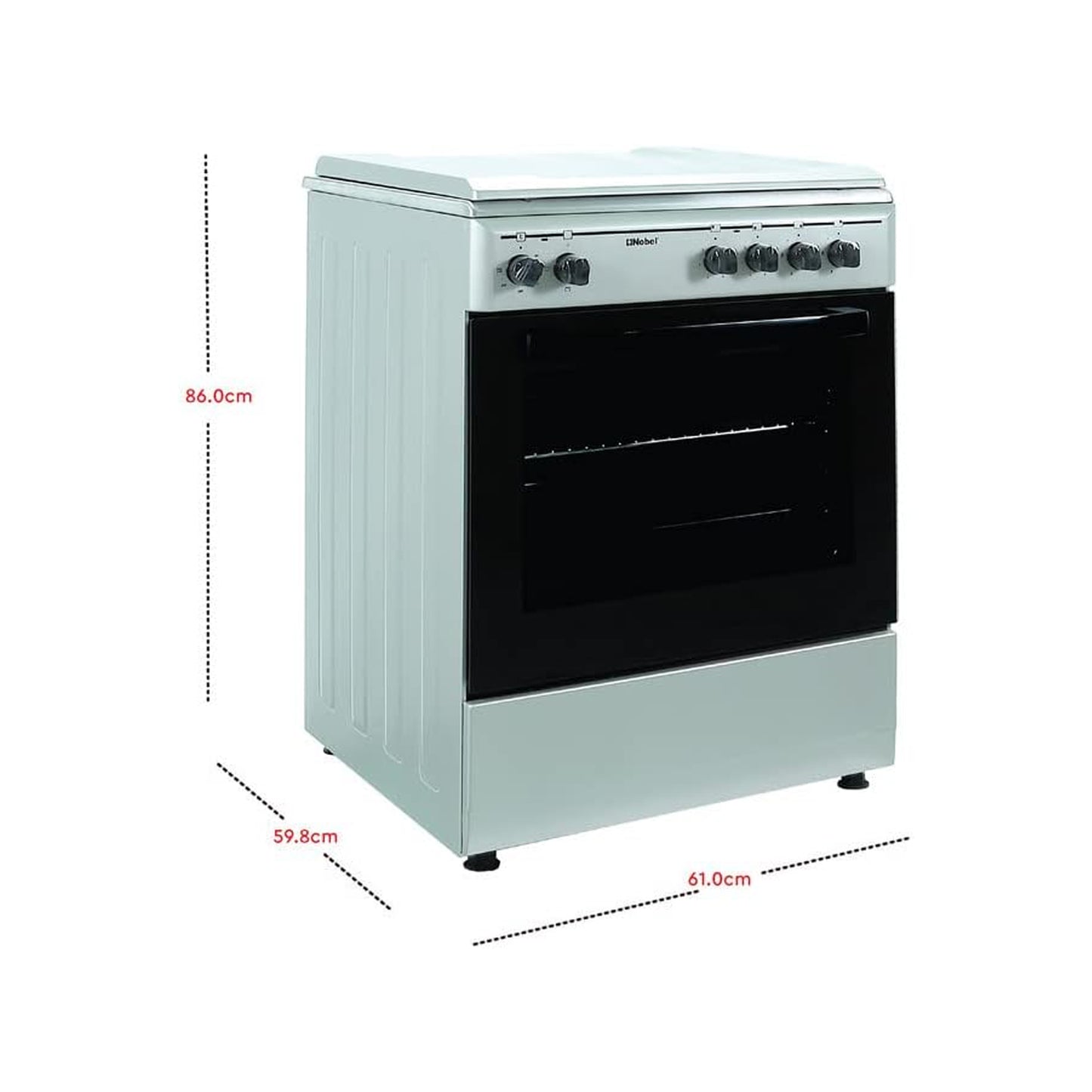 Nobel 60X60 Cm 2 Hot Plate and 2 Gas Cooker, NGC7222
