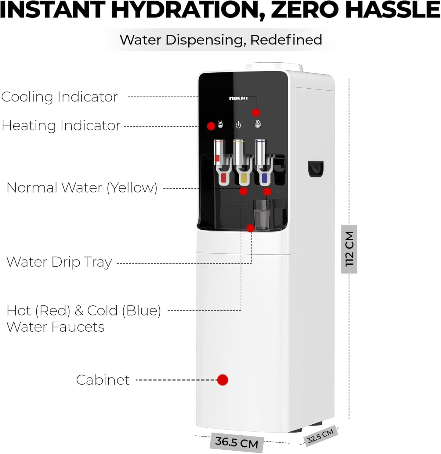 Nikai Top Loading Water Dispenser, NWD1400R