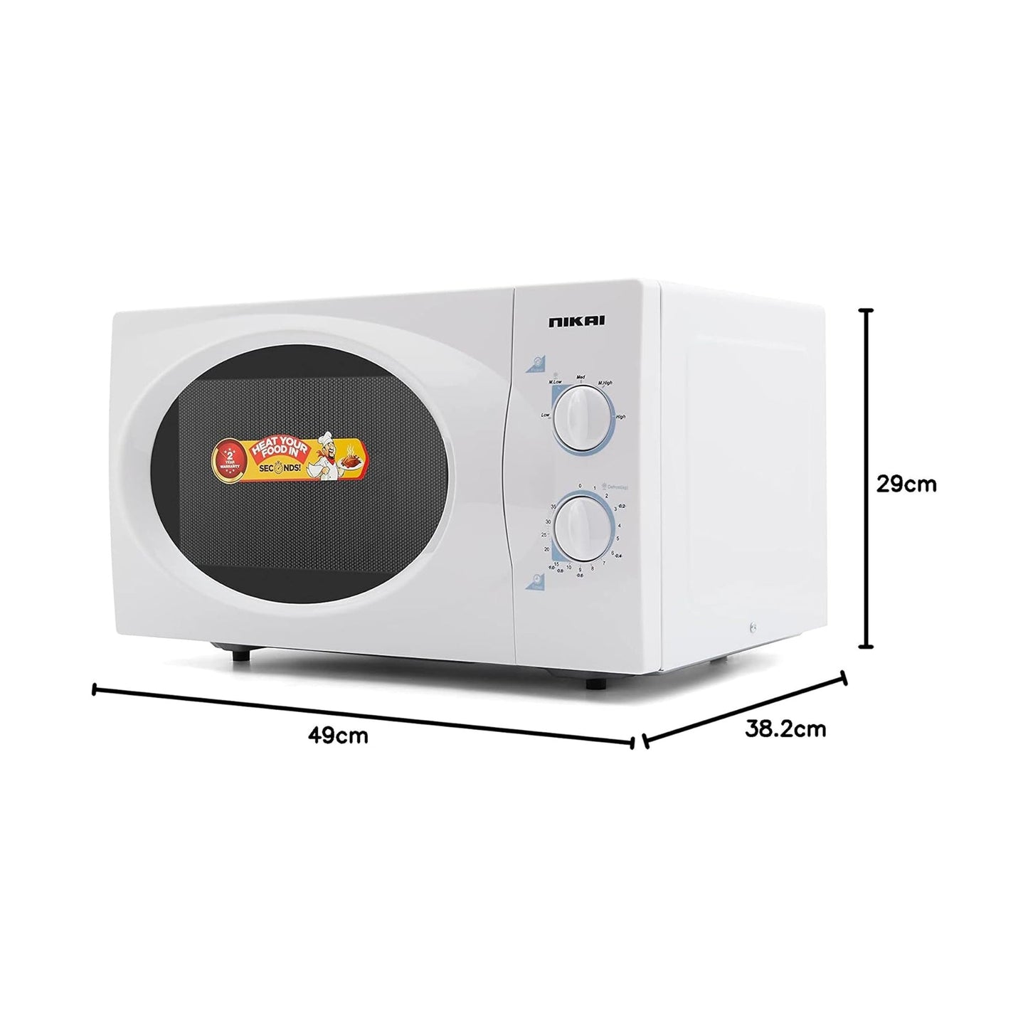 Nikai 700W 23L Microwave Oven, NMO2309MW