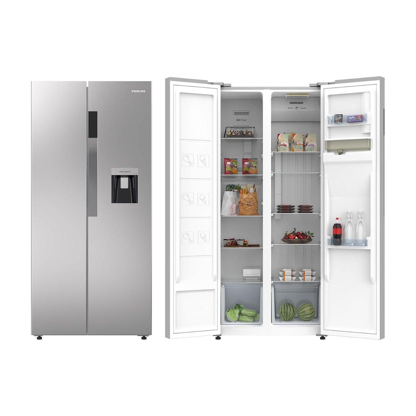 Nikai 750L Side by Side Refrigerator, NRF750SBSD5
