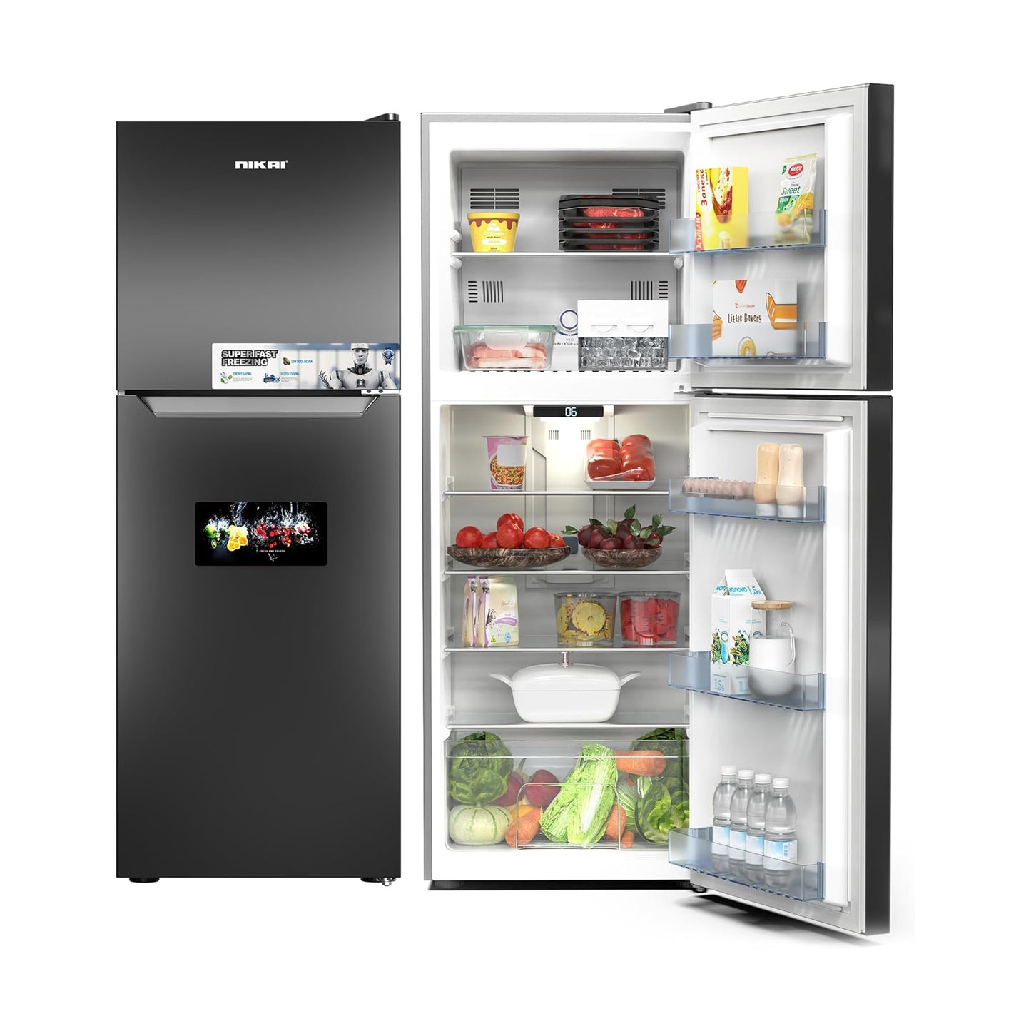 Nikai 510L Double Door Refrigerator, NRF510FSS