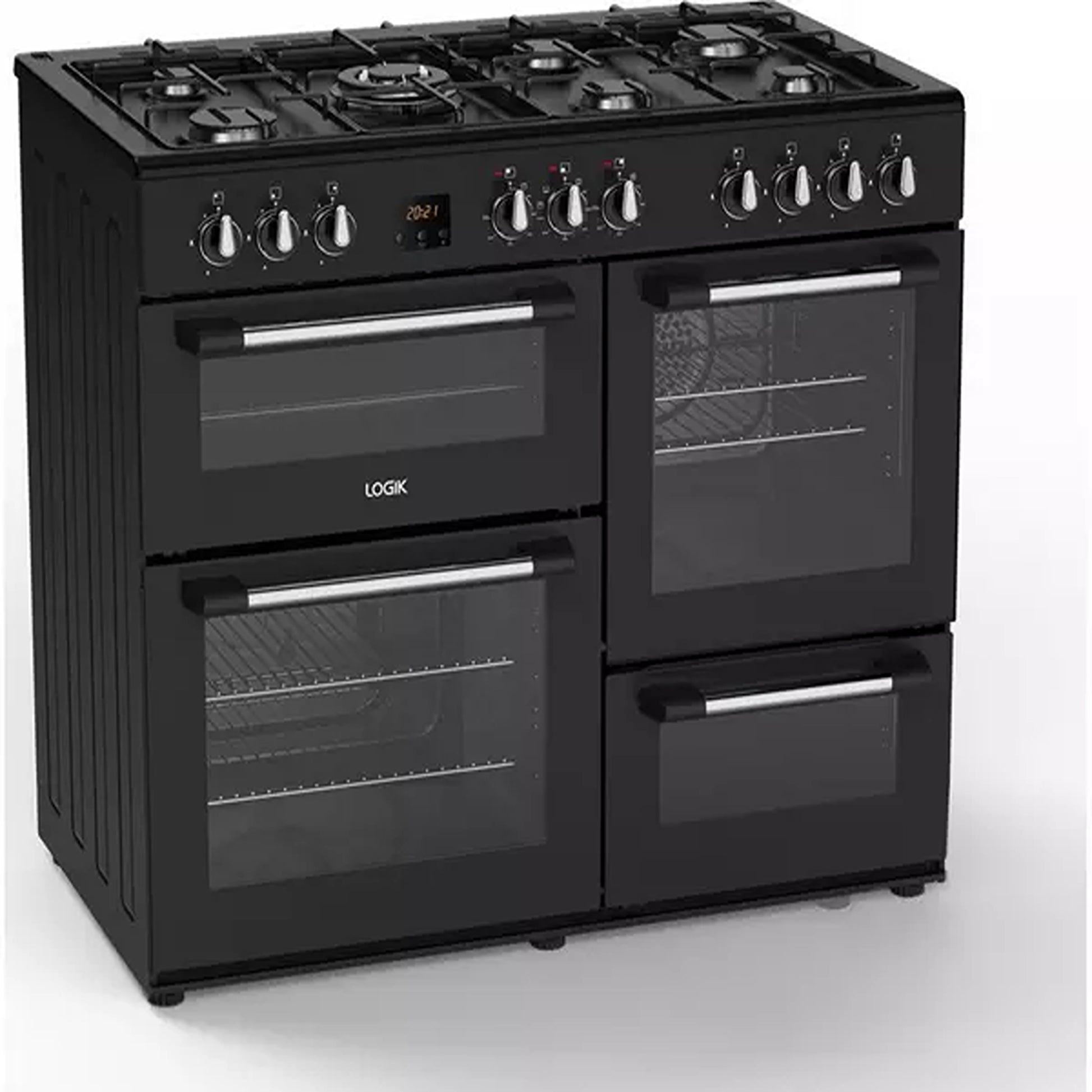 Logik 100X60 7 Burner Dual Fuel Range Cooker, LRC100B21