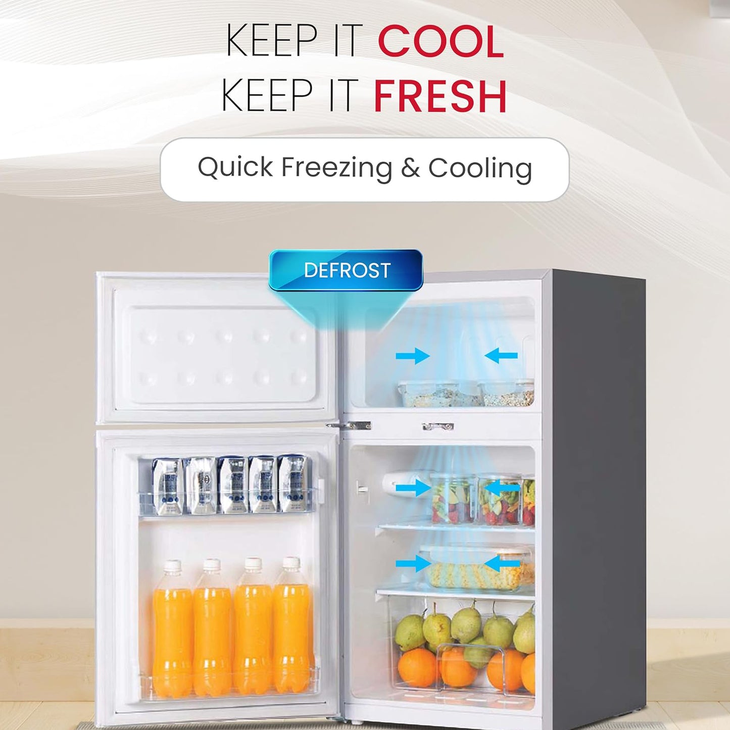 Nobel 120L Double Door Refrigerator, NR120S