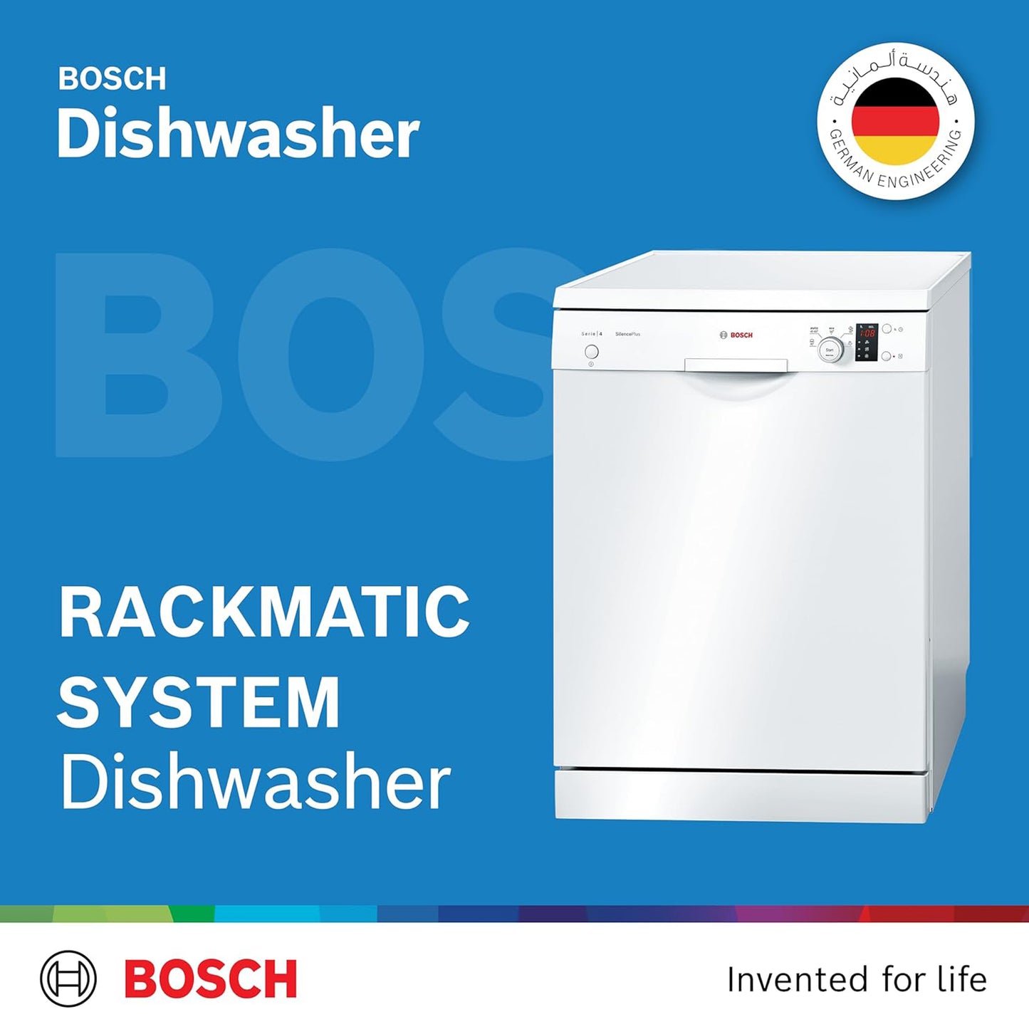 Bosch Series 4 12 Place Free Standing Dishwasher, SS50E92GC