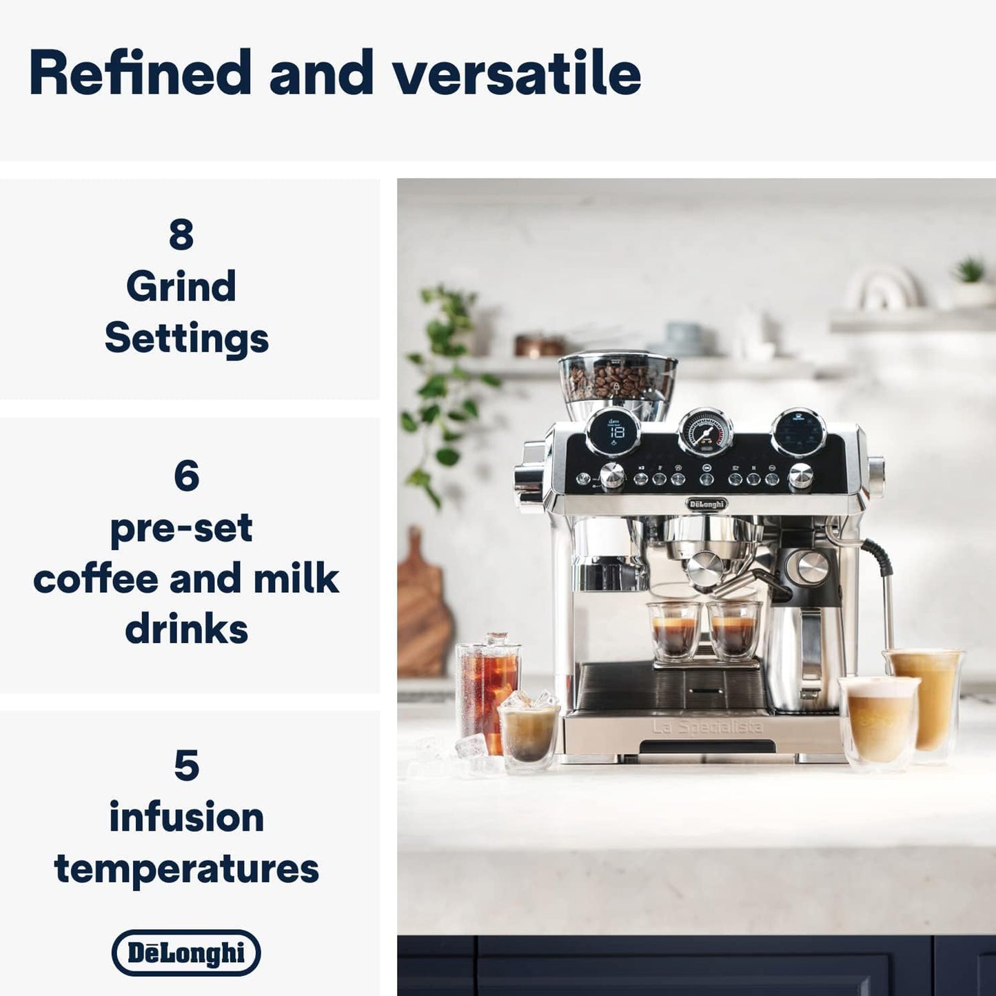 De'Longhi La Specialista Maestro Ultimate Cold Brew Manual Coffee Machine, EC9865.M