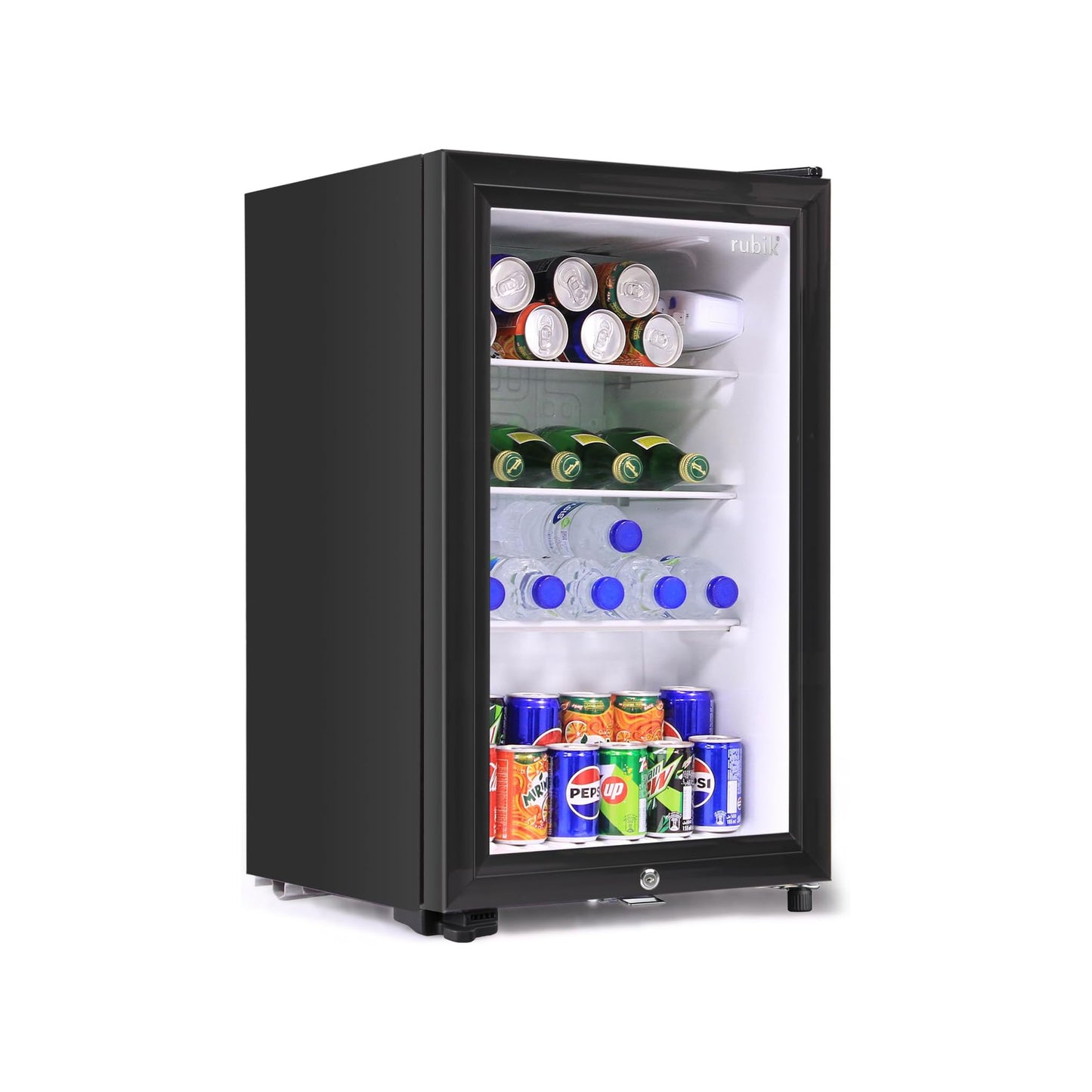 Rubik 62L Glass Door Mini Fridge, RBJC-62-HCWB